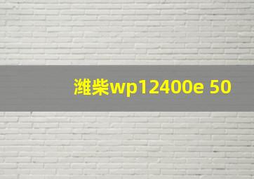 潍柴wp12400e 50